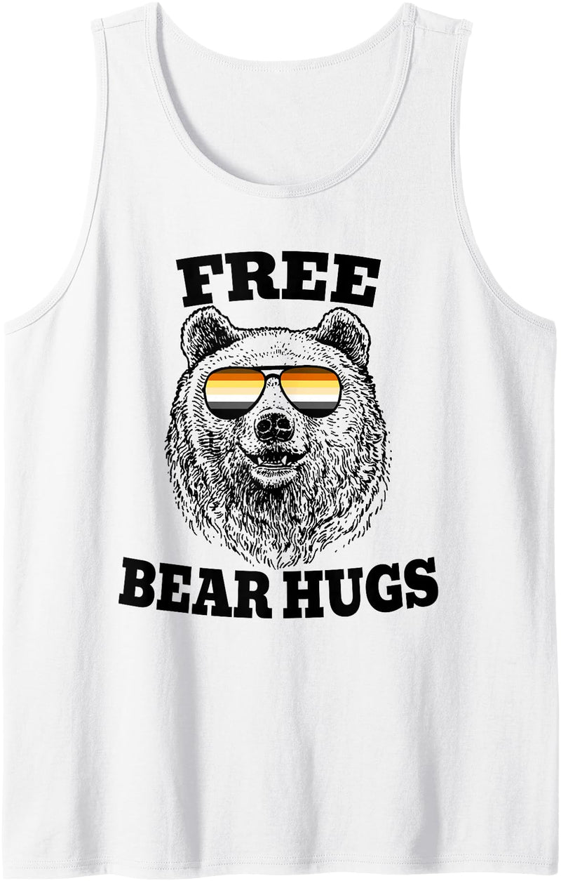 Free Bear Hugs Gay Bear Pride Tank Top - As Pictured
