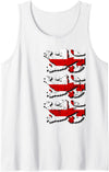 3 Lions Flag Tank Top - White