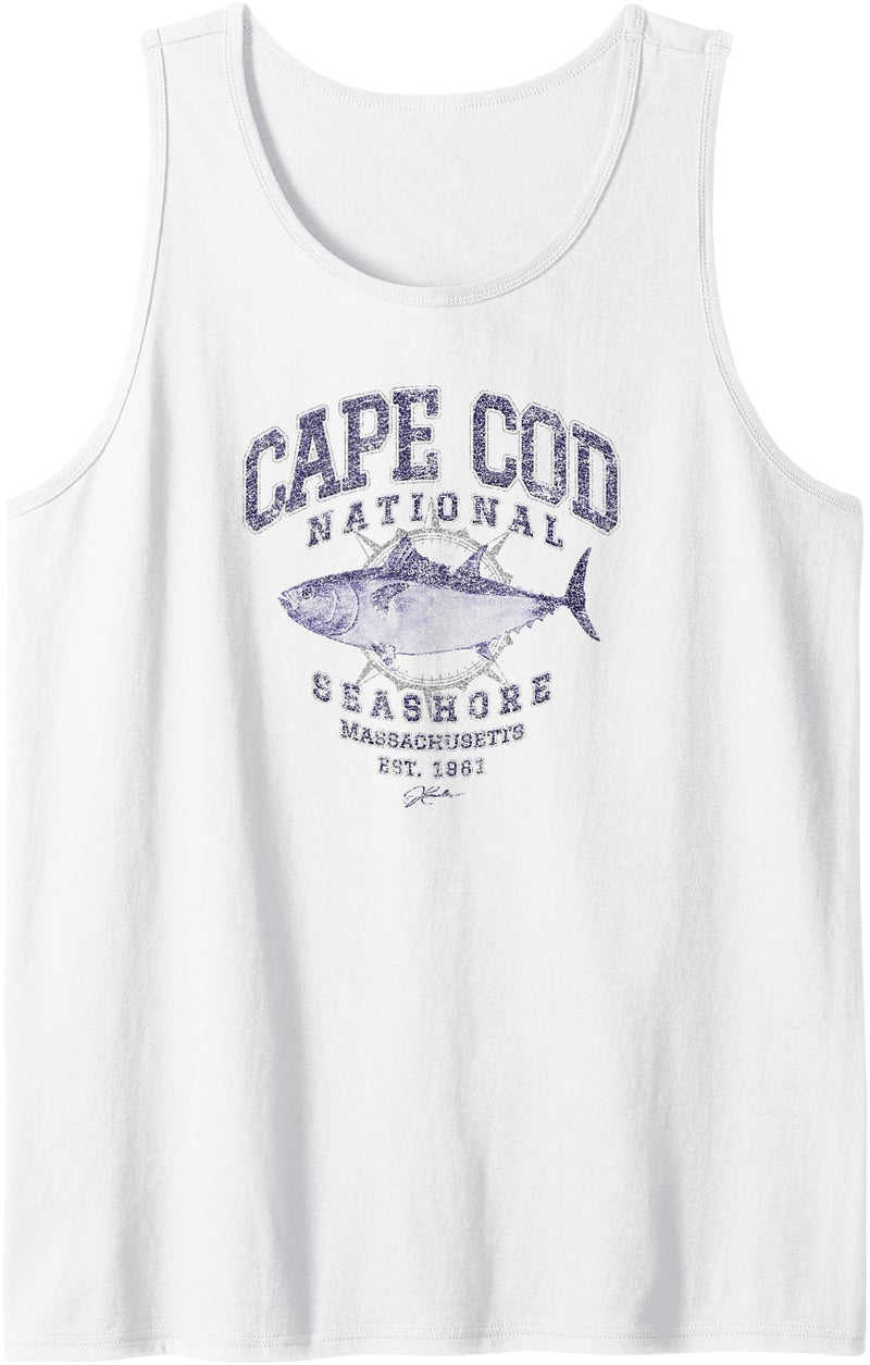 JCombs: Cape Cod National Seashore, MA, Bluefin Tuna Tank Top - White
