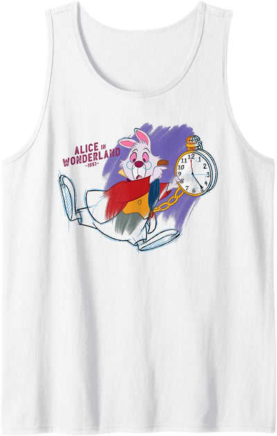Alice in Wonderland 1951 White Rabbit Running Tank Top