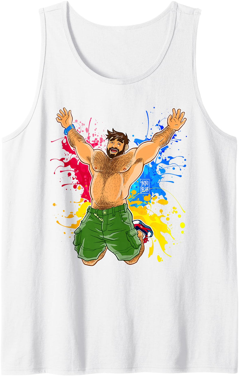 Bobo Bear Mens Adam Likes Summer Tank Top - White