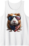 Guinea Pig 4th Of July Products Guinea Pig 4th Of July American Independence Day Patriotic Tank Top - White