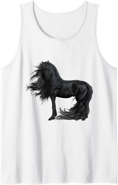 Pferdeliebhaber Geschenke Kunst Kollektion von Horse Painting Equestrian Friese Horse Rider Birthday Tank Top
