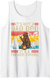 Vintage DAD BOD Tees It's Not A Dad Bod It's A Father Figure Retro Bear Fathers Tank Top - White