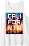 We Love California California West Coast Pride Bear LA San Diego Vintage Cali Tank Top - White