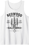 Lique Redwood Redwood National Park Vintage California Bear Gift Men Women Tank Top - White