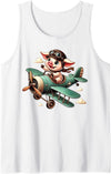 Funny Flaying Pig Pigs Lovers Wings Fly lovers Tee Flying Pig with Wings Fly Pig Lovers Tank Top - White