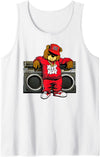 Retro teddy bear hip hop t-shirt for men & women HIP HOP TEDDY BEAR Hip Hop Anniversary Graffiti Boombox Tank Top - White