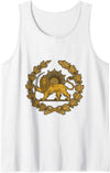 Persian Fine Arts Shir o Khorshid, Lion and Sun, Symbol of Persia Tank Top - White