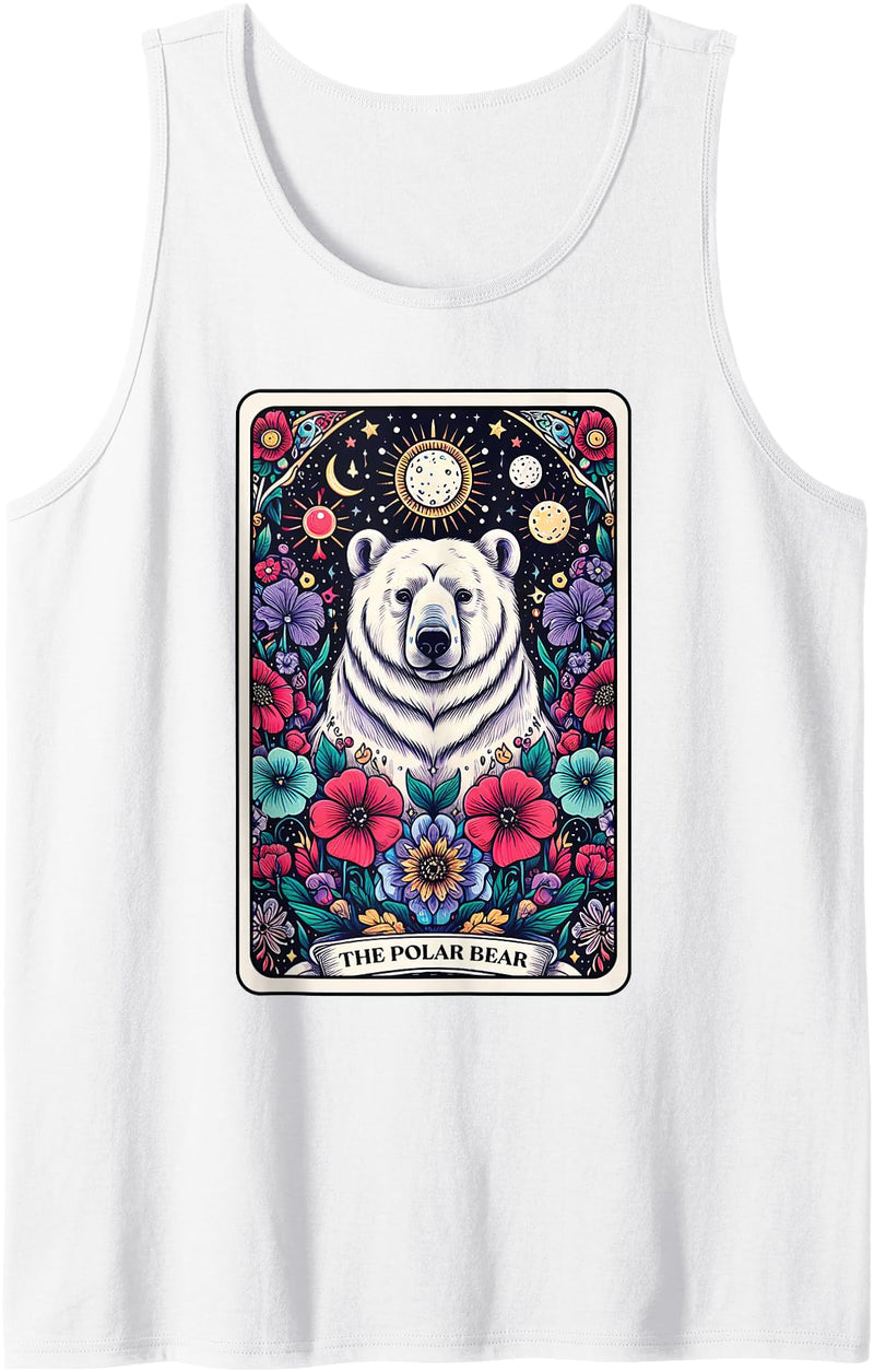 Catumet Polar Bear Polar Bear Tarot Card Tank Top - White