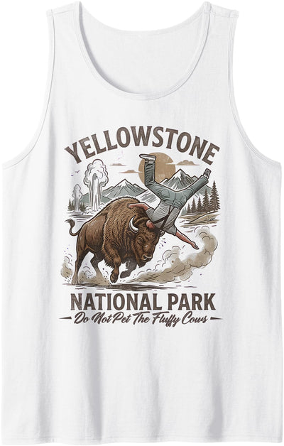 Yellowstone Funny Do Not Pet the Fluffy Cows Retro Tank Top