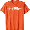 BoredKoalas Farming Farm Shirts Farmer Gifts Pig Heartbeat Pulse Farm Animal Farming Life Farmer Gift T-Shirt - Orange