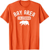 Cali Retro Tees Bay Area San Francisco Oakland Berkeley California 510 Bear T-Shirt - Orange