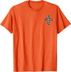 Camo Cross Fishing Faith Christian 2 Sided Hunting Fishing Cross Camo Faith Christian Fisherman Hunter T-Shirt - Orange