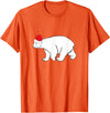 Polar Bear Xmas Pajama Polar Bear With Santa Hat Xmas Winter Christmas Pajama T-Shirt - Orange