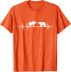 Day Trading Gifts Stocks Stock Trader Bull Bear Heartbeat Trading T-Shirt - Orange
