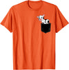 In My Your Pocket Food, Animales, Birds, Fish Pocket Animal Cute Cow Funny Cow Lover Adorable Pocket Cow T-Shirt - Orange