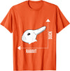 Rabbit Duck Illusion Philosopher T-Shirt in Orange