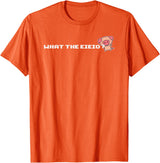 Crazy Fun Designs - Animals What The EIEIO - Farm Pig - T-Shirt T-Shirt - Orange