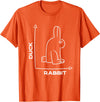 Duck - Rabbit - Funny - Joke - Bunny - Optical Illusion -Pun T-Shirt in Orange