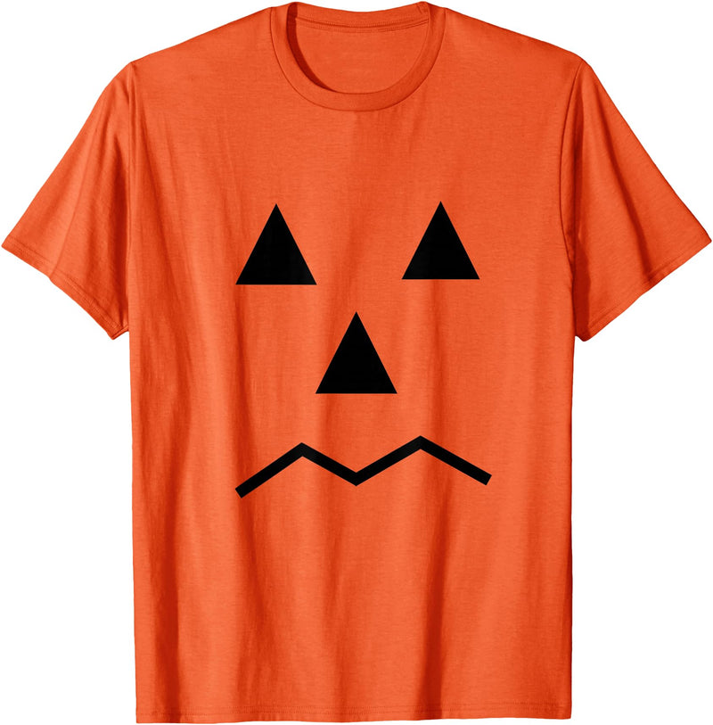 Halloween Jack-O-Lantern 2018: Sad Pumpkin Costume T-Shirt - As Pictured