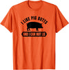 Happy BBQ Apparel I Like Pig Butts And I Cannot Lie Funny BBQ Grilling T-Shirt T-Shirt - Orange