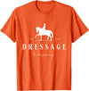 Dressur Pferd mit Dressurreiterin - Dressage T-Shirt - Women's, Girls' Dressage Horse T-Shirt - Black, Small - Short Sleeve, Classic Fit - Orange