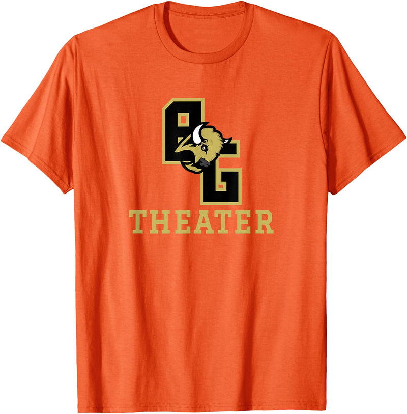 Buffalo Gap High School, Swoope, VA 24479 Buffalo Gap High School Bison Theater T-Shirt - Orange