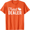Rabbit Treat Dealer Funny Humor Bunny Treats Rabbit Owner T-Shirt in Orange