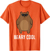 Funny Bear Animal Tees Beary Cool Animal Cute Bear T-Shirt - Orange