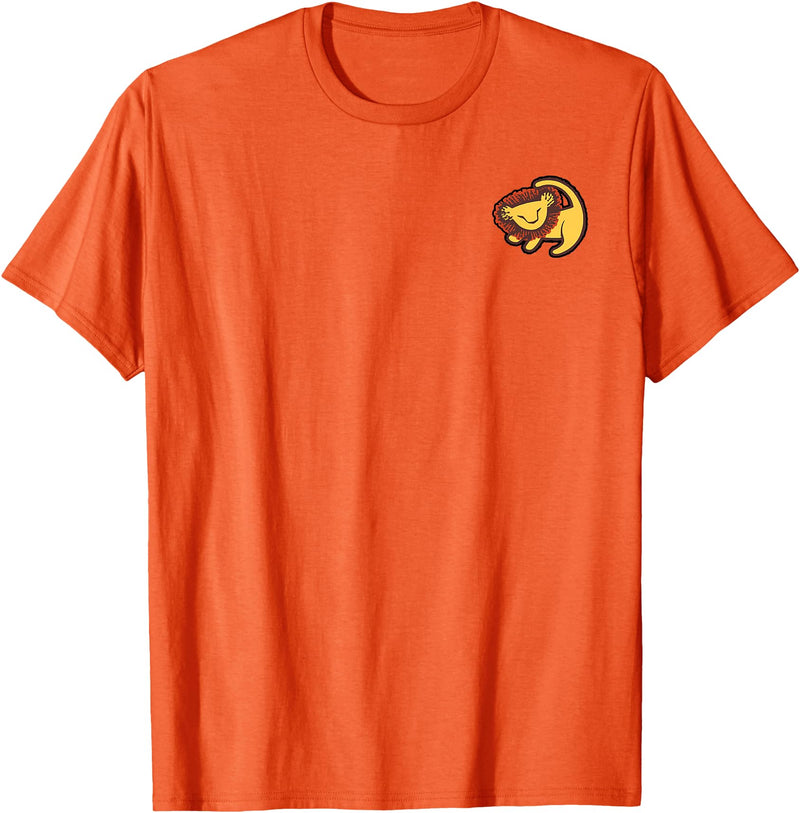 Disney Lion King Pocket Baby Simba Drawing T-Shirt - Orange