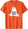 Polar Bear Tees and Cute Quotes Bearly Awake Polar Bear Tshirt Gift for Winter Bear Lover T-Shirt - Orange