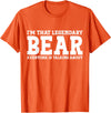 Bear Gifts Bear Tee Men Name Birthday Gifts Bear Personal Name Funny Bear T-Shirt - Orange