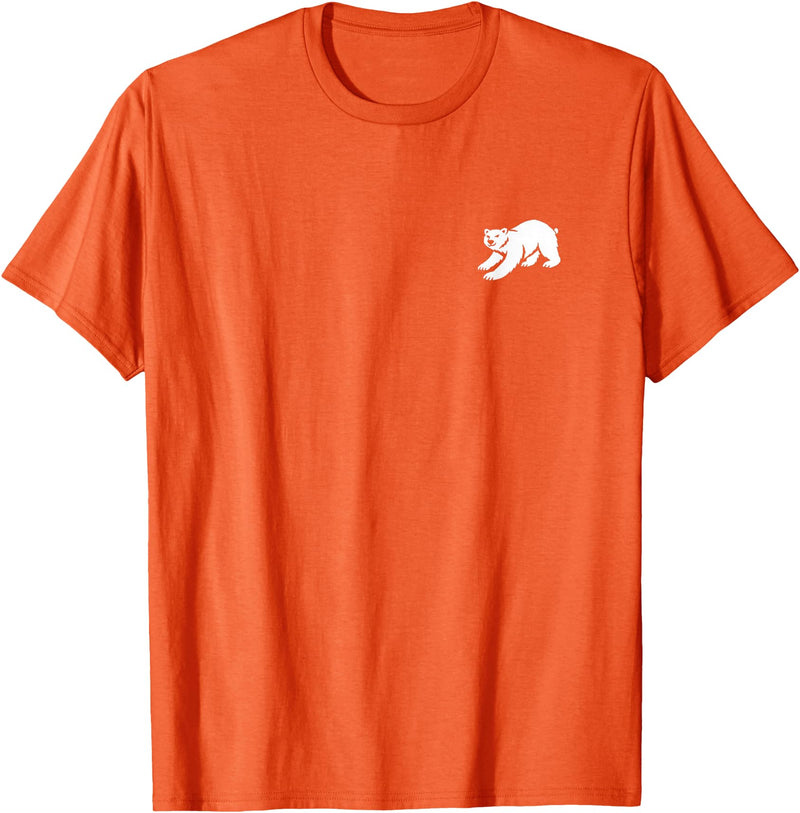 Playful Critter Apparel Co. Polar Bear Minimalist Black and White T-Shirt - Orange