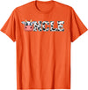 ETHRLO cow im one birthday decorations Shirts Uncle Cow Print Cowboy Animal Pattern Farmer Cow Uncle T-Shirt - Orange
