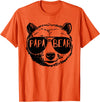 Funny Bear Face Shirt Family Matching Gifts Mens Papa Bear Face Sunglasses Grandpa Granddad Father's Day T-Shirt - Orange