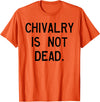 CAT COW CHIVALRY IS NOT DEAD T-Shirt - Orange