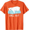 Eisbär Klimawandel Geschenkidee Funny Polar Bear North Pole Polar Bear Love Climate Change T-Shirt - Orange