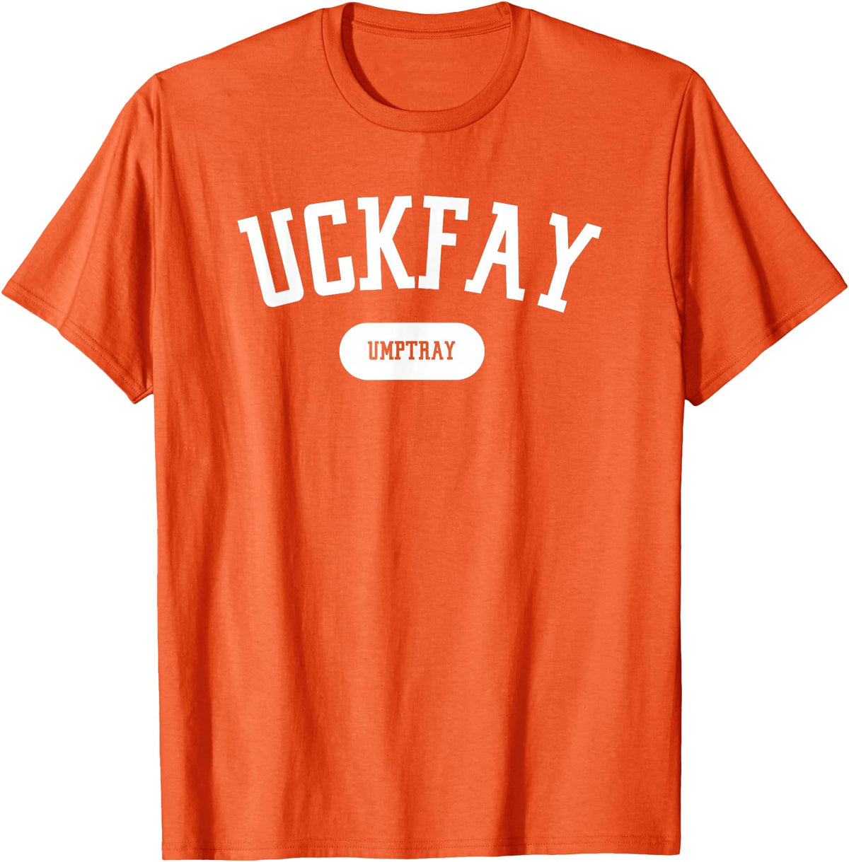 Freedom 4 All Apparel Co. Subtle Resistance Uckfay Umptray Pig Latin 8647 Funny T-Shirt - Orange