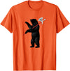 RealCoolShirts AWESOME AXE BEAR - Yaroslavl Russia Flag Halberd Bear Shirt T-Shirt - Orange