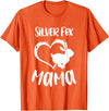 Pet Silver Fox Mama Rabbit Owner Mother Women Girls Kids T-Shirt in Orange