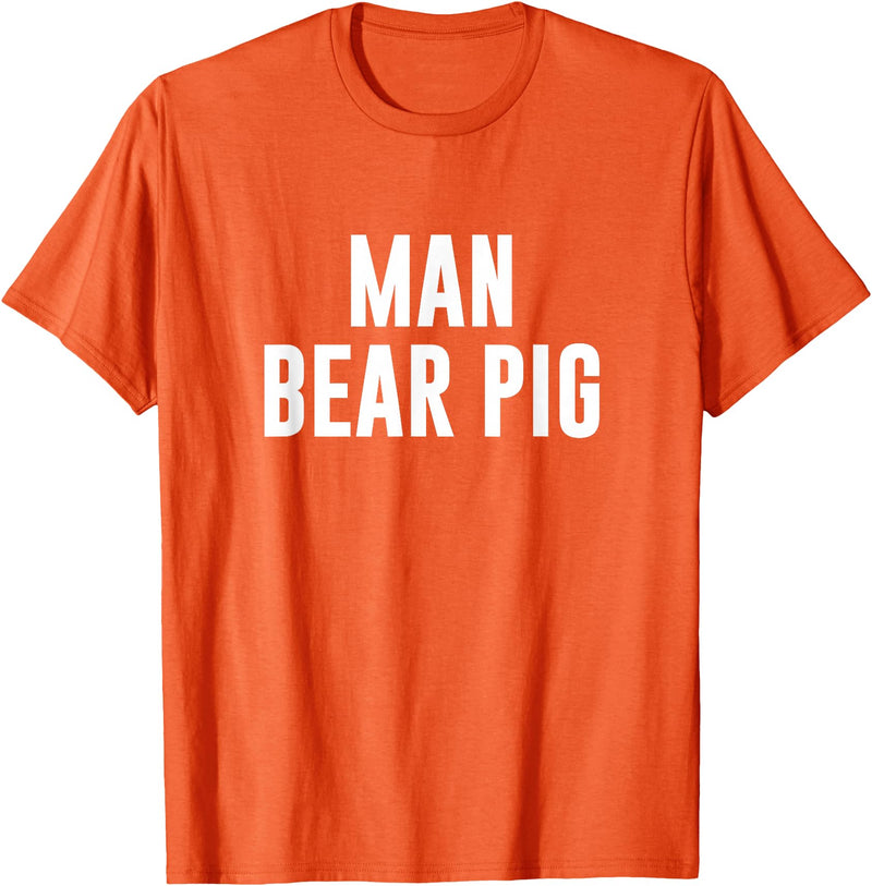 Man Bear Pig T-Shirt - Orange