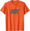 Birthday Animalz Bear Birthday T-Shirt, Kids Animal Birthday Shirt T-Shirt - Orange