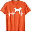 Hundekarelische Bärn-Liebhaber-Geschenke Karelian Bear Heartbeat Dog Mum Dad Pet Gift T-Shirt - Orange