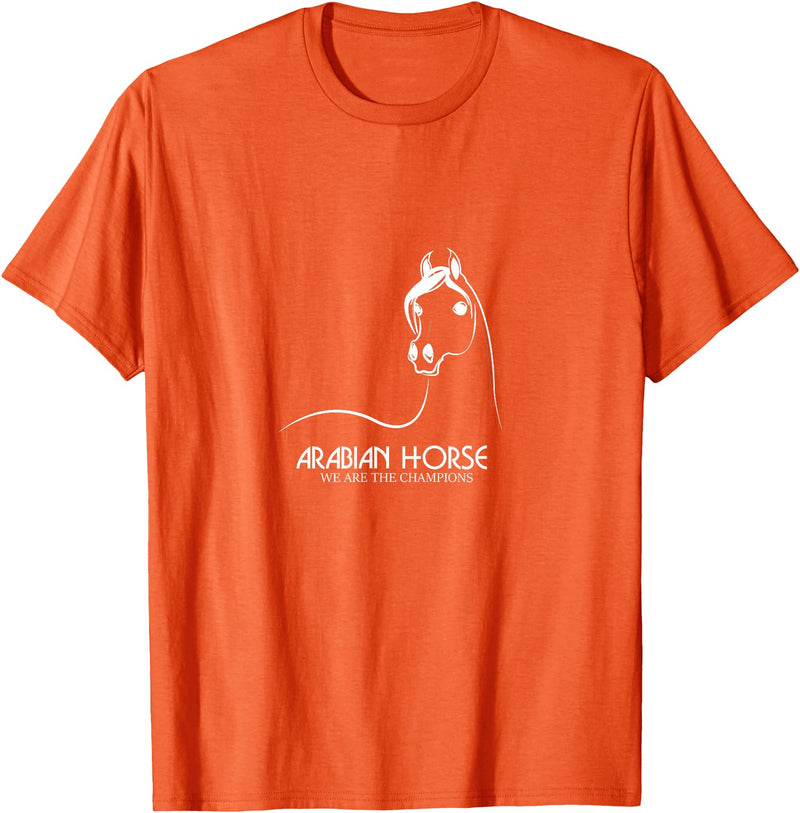 arabian horse white logo T-Shirt - Orange