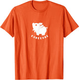 Kunekune cute piglet pet. Minimal art for pig fans Kunekune cute piglet pet. Minimal art for pig lovers T-Shirt - Orange