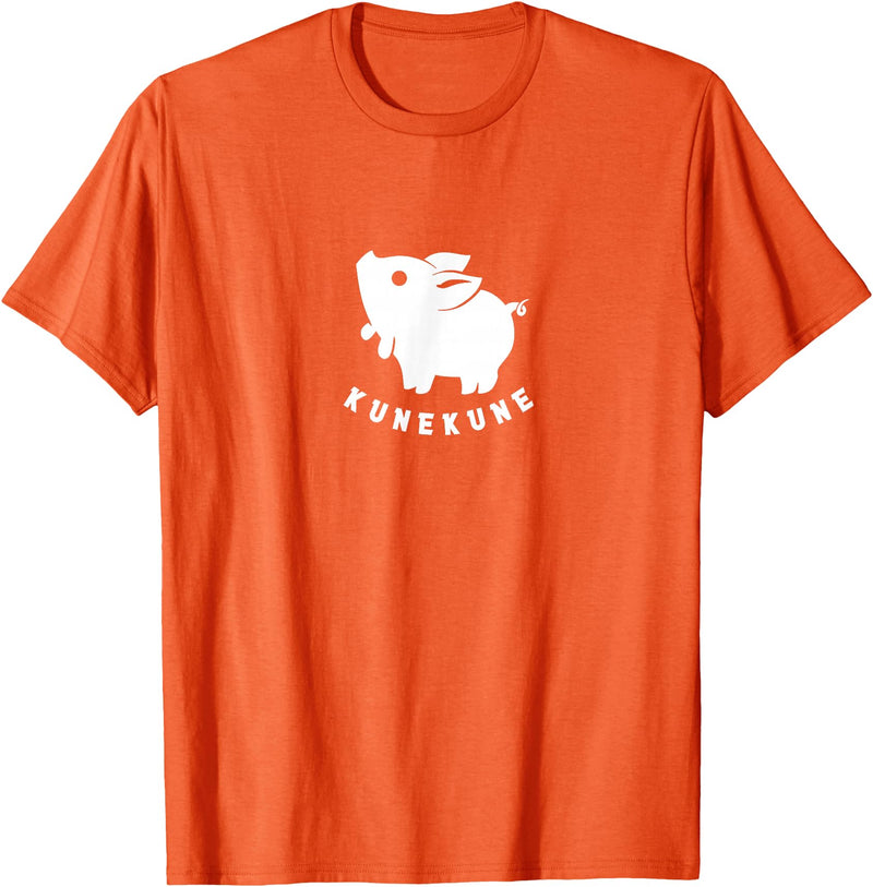 Kunekune cute piglet pet. Minimal art for pig fans Kunekune cute piglet pet. Minimal art for pig lovers T-Shirt - Orange