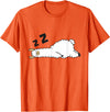 Sleeping Animals Tees And Gifts Llama Sleeping Tired Llama Napping Llama T-Shirt - Orange