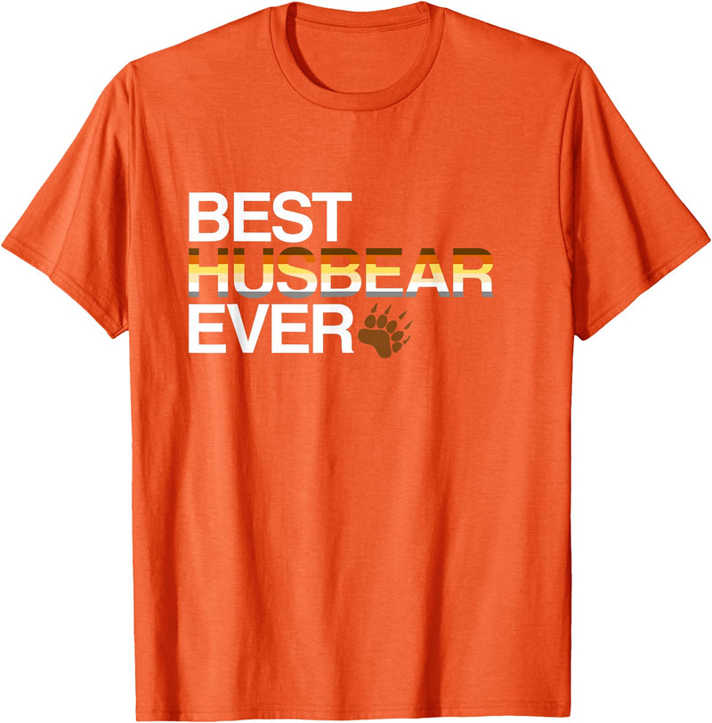 LGBT Love is Love Gay Bear Shirts Gay Bear Tee The Best Husband of All Time T-Shirt - Orange