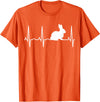 Bunny Heartbeat for Bunny Lovers Rabbit Gift T-Shirt in Orange